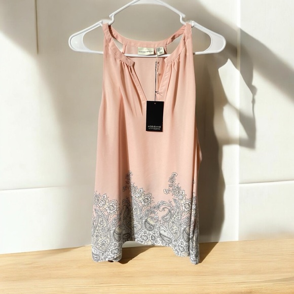 Adrienne Vittadini Blush Pink Sleeveless Blouse - Picture 1 of 3